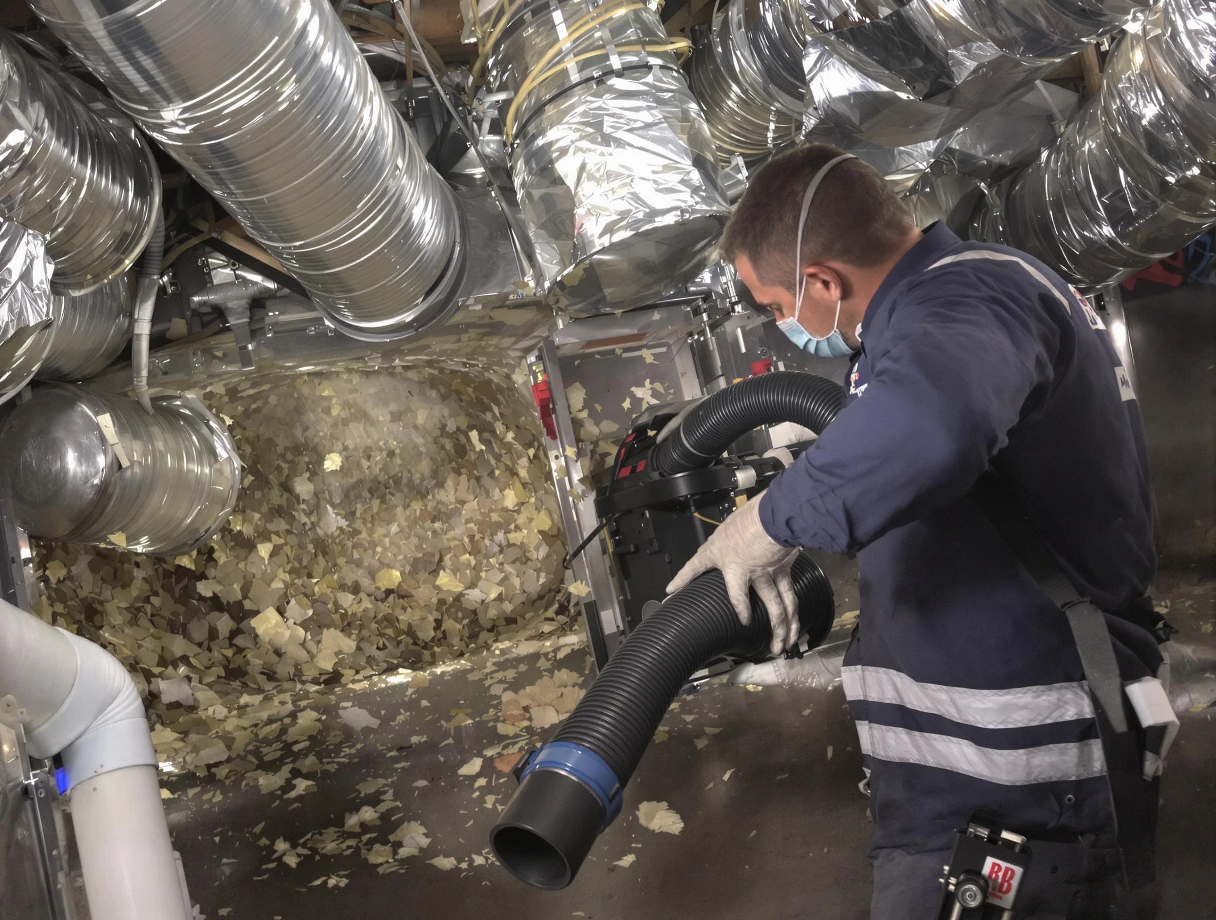 Highlands Ranch Air Duct Cleaning specialist operating negative pressure cleaning equipment for thorough duct maintenance in Highlands Ranch