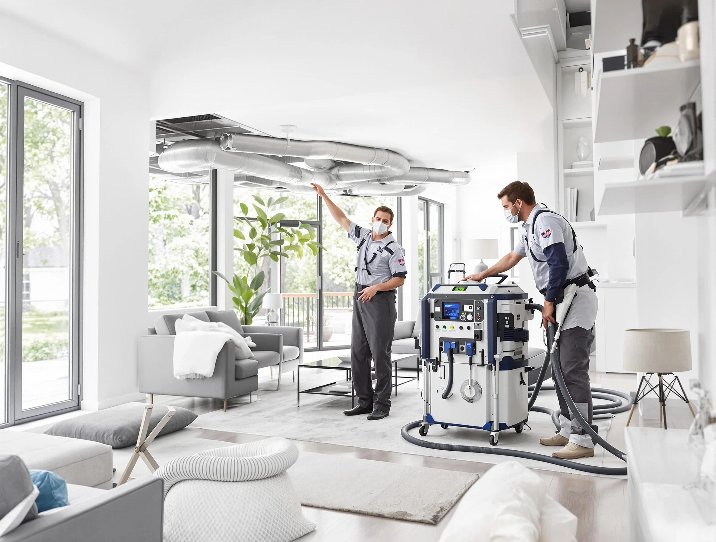 Highlands Ranch Air Duct Cleaning professional conducting pure air duct cleaning with state-of-the-art equipment in Highlands Ranch