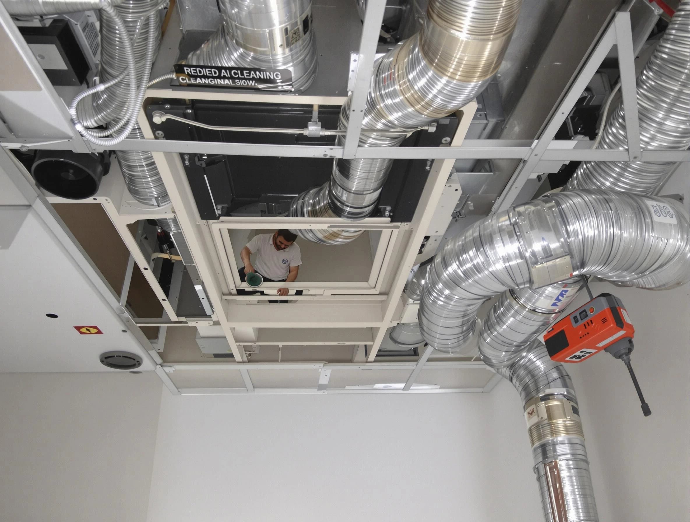Highlands Ranch Air Duct Cleaning technician performing detailed central duct system cleaning in Highlands Ranch