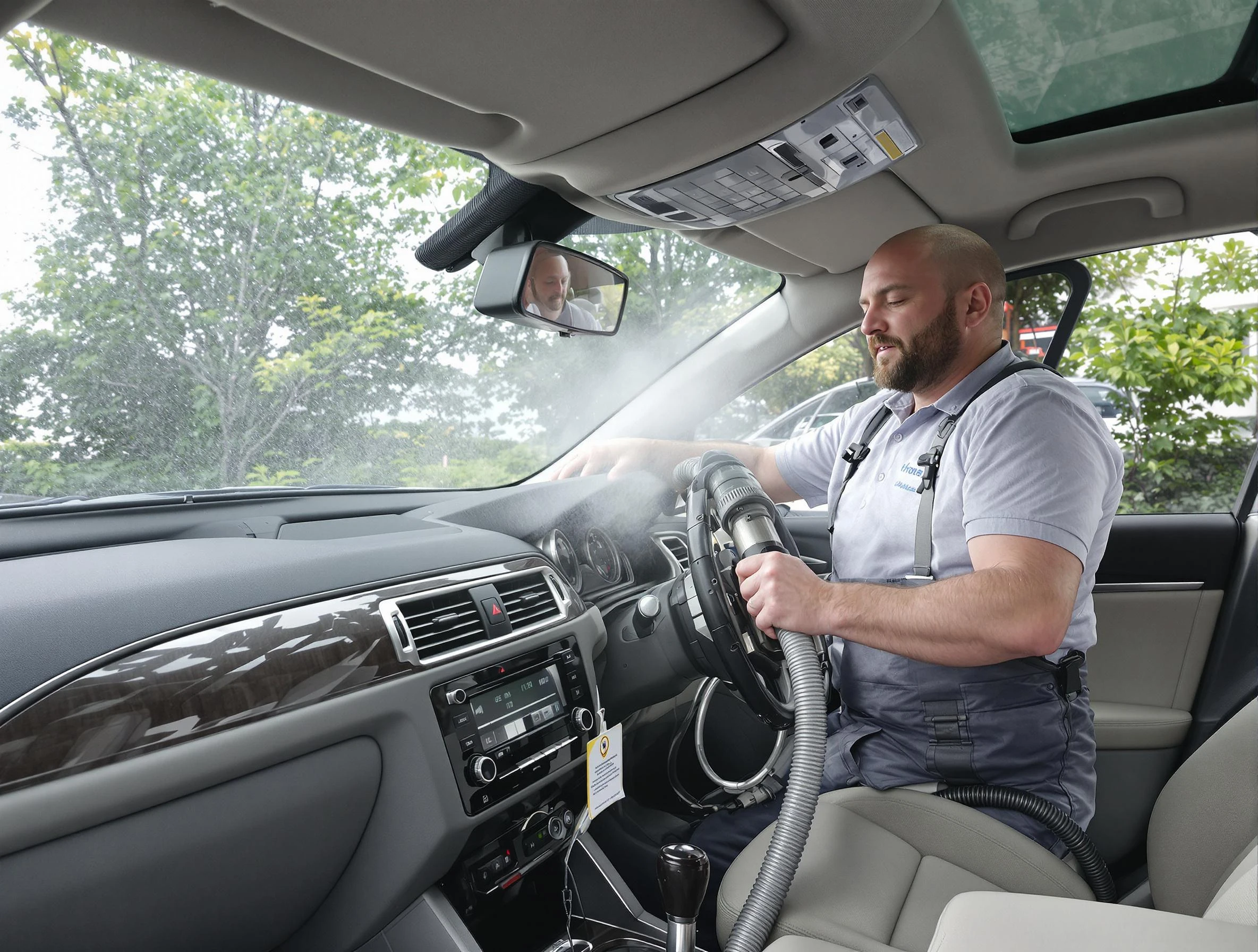 Highlands Ranch Air Duct Cleaning specialist performing professional car duct cleaning in Highlands Ranch